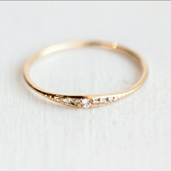 Brand New Gold or Silver CZ Stacking Pave Ring - Picture 4 of 4